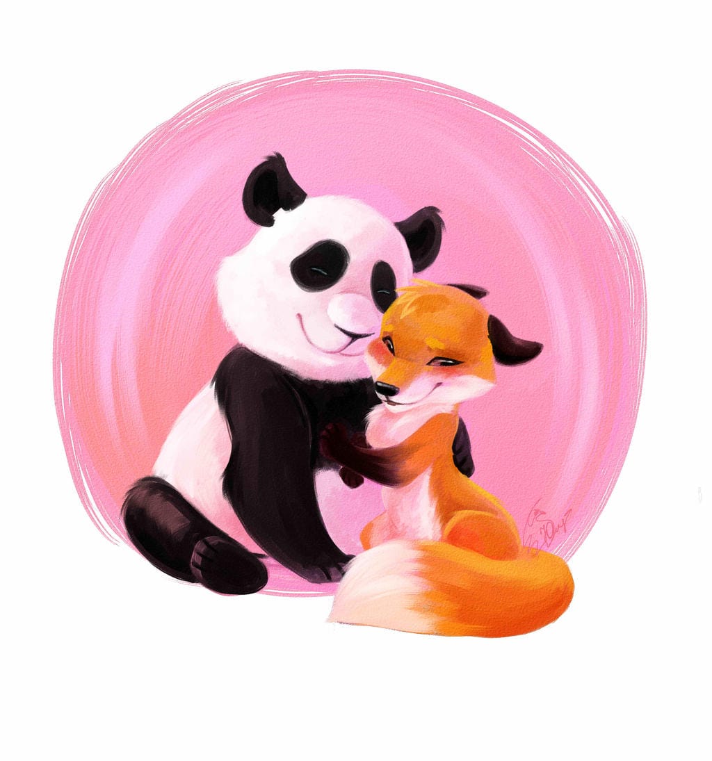 Fuechsin-und-Panda